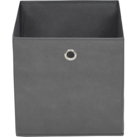 Förvaringslådor 4 st non-tissé tyg 28x28x28 cm gris