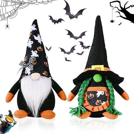 Gnomes d'Halloween suédois en peluche, lot de 2 gnomes d'Halloween (1/5)