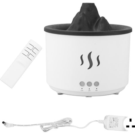 Diffuseur d'Huiles Essentielles Ultrasonique 500ml avec Design Volcan, LED et Fonction Humidificateur - Silencieux, 100-240V Prise UK (1/5)
