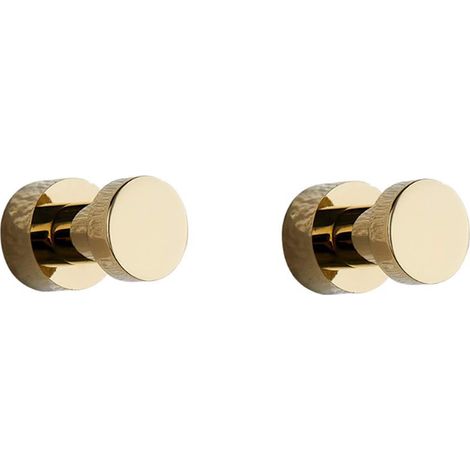 BEBUSINGOTO Wandhaken, Handtuchhaken für Badezimmer, Küche, Tür, Kleiderschrank & Abstellraum, 2er-Pack, Messing (Gold) (1/5)