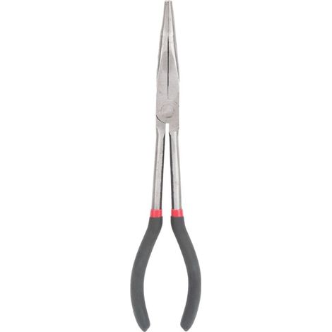Pince à Bec incurvé de 11 Pouces en Acier trempé, Pince à Manche en Plastique avec Poignée Allongée, Outil pour le Travail au Tour, L'artisanat et la Résistance au Dérapage, (1/5)