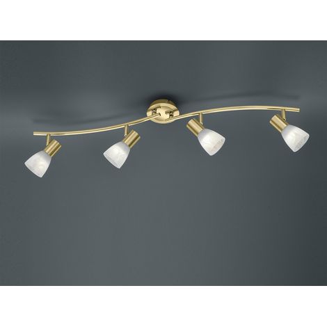Exquisiter 24W LED Spot Strahler Esszimmer Messing matt Licht TRIO 871010408 (1/5)