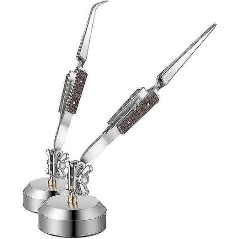 Ensemble de 2 pinces à souder avec base rotative à 360° pour la fabrication de bijoux, le soudage et la réparation. (1/5)