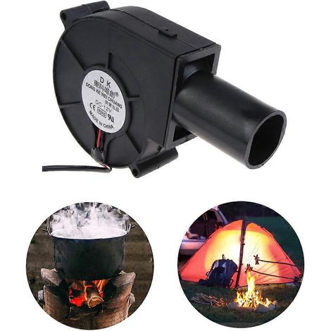 Ventilateur souffleur 9733 Petit outil pour réchaud, chauffage, camping, barbecue, 12 V, 2 A, 9 cm (1/4)