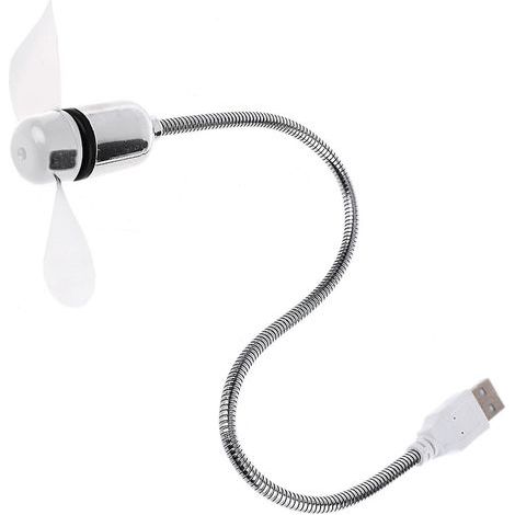 Ventilateur USB flexible avec système de refroidissement pour ordinateur portable et de bureau, chargeur USB inclus. (1/4)
