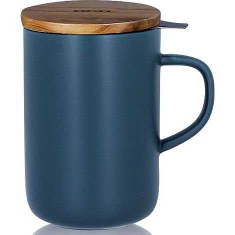 OGOLIVING - TISANIERE BLEU COUVERCLE BOIS 47.5 CL (1/5)