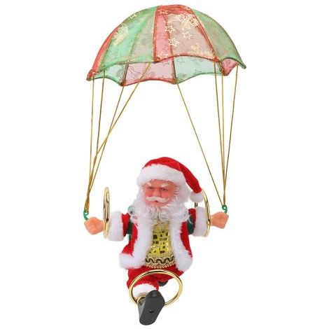 Ornements de noël en Parachute, belle forme, en polaire écologique et sûre, à suspendre en PC, pour enfants encerclant