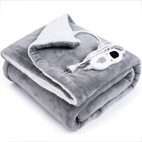 Electric Blanket - Electric flannel blanket 130 x 160 cm, 6 temperature settings, heated duvet with automatic shut-off, machine washable (1/5)