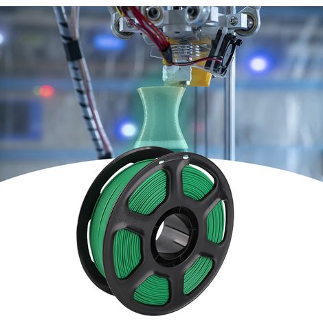 Filament PLA vert translucide effet soie pour imprimante 3D, 1,75 mm, 1 kg. (1/5)