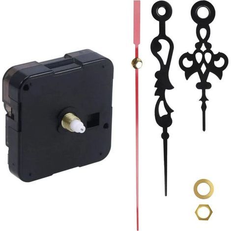Mécanisme d'horloge murale silencieux – Mouvement quartz 5,5 x 5,5 x 1,5 cm – Aiguilles en aluminium légères et durables – Pour horloges artisanales (1/5)