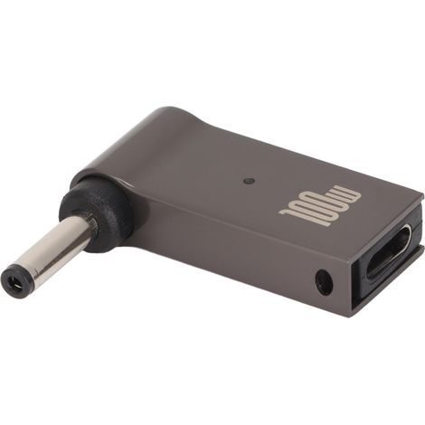 Laptop-Ladeadapter, USB-C-Buchse auf DC-Stecker, PD-Schnellladefunktion, Aluminiumlegierung, 100 W, 3,5 x 1,35 mm (1/5)