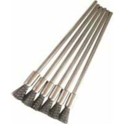 10 PCS Stainless Steel Wire Cleaning Fine Brush Wire Brush Pen Paint Removal Tips Rust Polishing Rotary Tool Accessory 10mm (1/4)