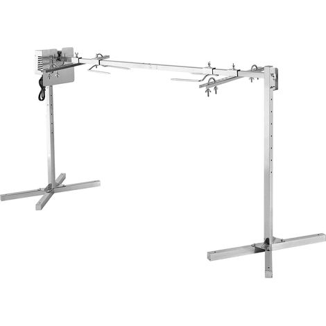 Rôtissoire électrique 220-240V, kit de barbecue tournebroche automatique 8 hauteurs, capacité 60 kg, moteur 38W, acier inoxydable, pour fêtes (1/5)