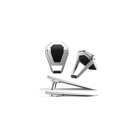 Support argenté pour ordinateur portable, rehausseur de clavier portable antidérapant, support de clavier en alliage de zinc, support d'ordinateur (1/5)