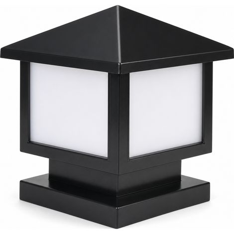 lampe de pilier aluminium noir 15 cm pour la maison (1/5)