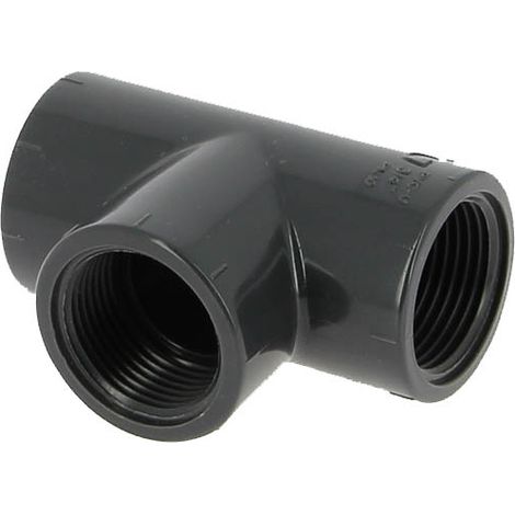 Té PVC pression femelle 20-27 90°