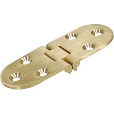 6PZ CERNIERA OTTONE A BISCOTTO CON FERMO - mm.30x80