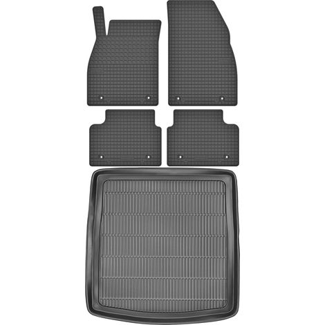 Alfombrillas maletero MAX-MAT 911514 + MOTOHOBBY 141104 - Opel Insignia A Sedán/Hatchback de 2009-2017, OP zona reposapiés delantera - Instaladas (1/5)