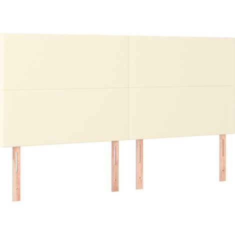 Maison Exclusive - Testiera Crema 200x5x118/128 cm Similpelle