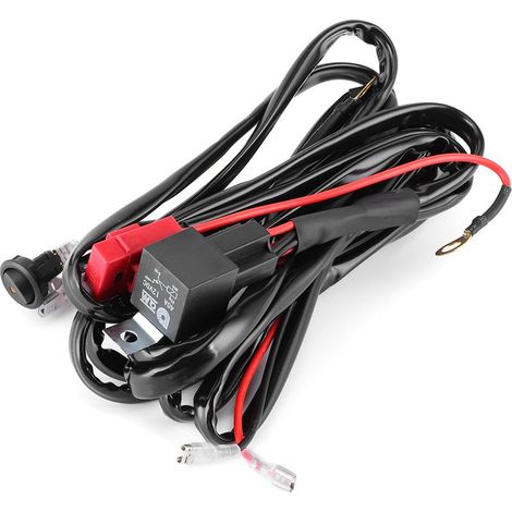 Jeu de Câblage avec Interrupteur Étanche 40A pour Phare Led Barre Projecteur Lumière Travail Véhicule 12V (1/5)