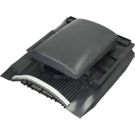 Le Sanitaire – Tuile de ventilation plate universelle DN100 anthracite – Ventilation optimale pour installations solaires – Adaptée à tous types de toitures
