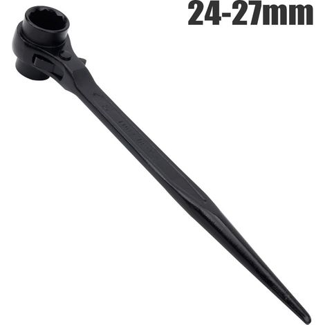 Clé à cliquet à embout pointu - 24-27 mm - Douille à 12 pans - Pour entretien mécanique et automobile - 1 pièce (1/5)