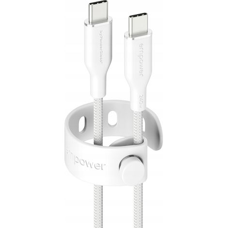 Cable USB tipo C Panzerglass de 1,2 m, color blanco, 1 unidad. (1/5)