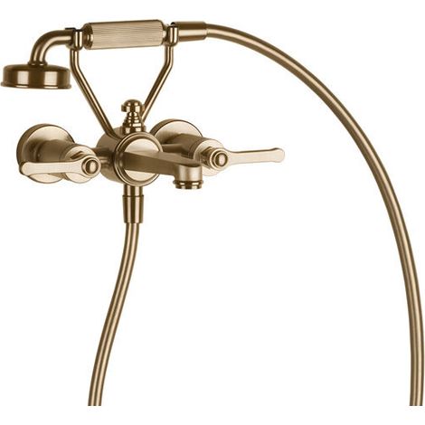 Gessi Venti20 robinetterie de baignoire 2 trous, avec flexible et