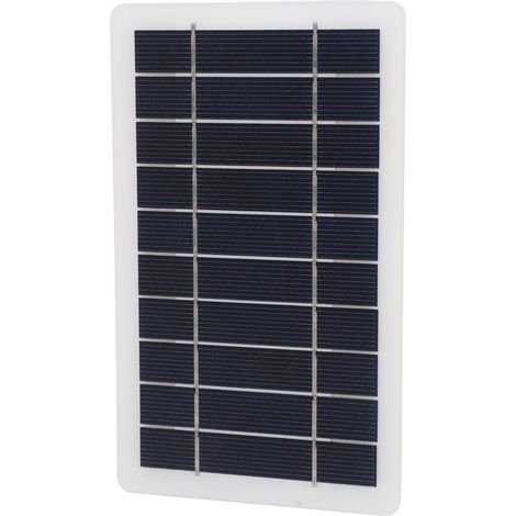 Panneau solaire 5W CC monocristallin femelle portable, petit panneau de charge solaire pour ordinateur portable et radio (1/5)
