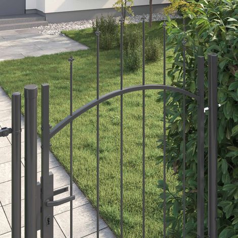 Maison Exclusive - Cancello da giardino Woerden Grigio 175 x 100 cm Acciaio (1/4)