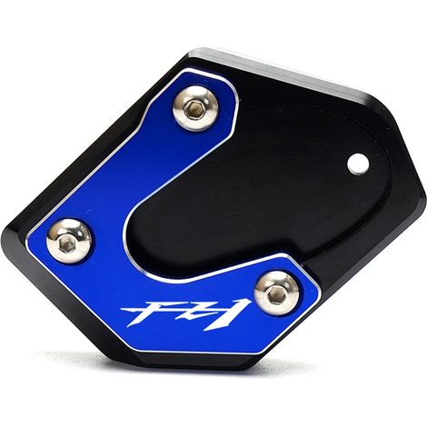 (Bleu-FZ1) Compatible avec Yamaha FZ1 FZ 1 2006-2015 FZ6 FZ6R FZ6-S2 2004-2009. Accessoires moto : béquille latérale en aluminium, extension de béquille Maxpower. (1/4)