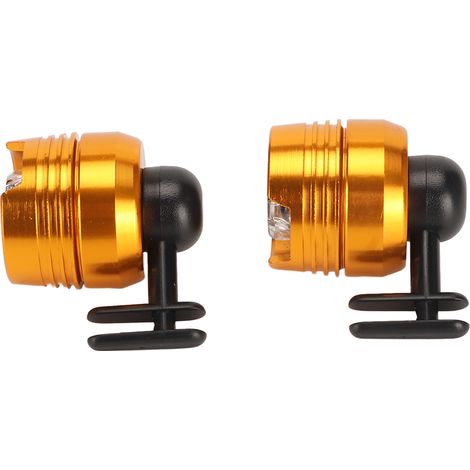 2 lampes frontales LED en alliage d'aluminium, étanches, pour chaussures, accessoire idéal pour randonnée camping extérieur, couleur or (1/5)