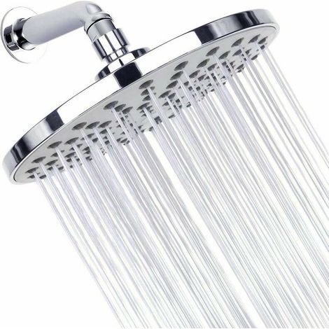 Soffione doccia rotondo ad alta pressione in acciaio inox con getto a pioggia