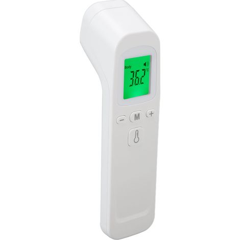 Thermomètre frontal blanc électrique numérique infrarouge sans contact pour hôpital (1/5)