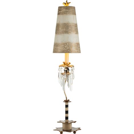Elstead Birdland - Lampada da tavolo 1 luce nero, oro, crema, E27 (1/4)