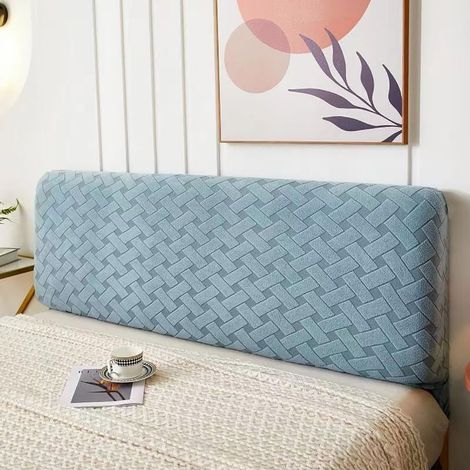 Bleu 150cm(150-160) Housse De Tête De Lit Protecteur Housse De Tête De Lit Solide Conception Tête De Lit Housse De Tête De Lit Lavable Amovible Chambre (1/5)