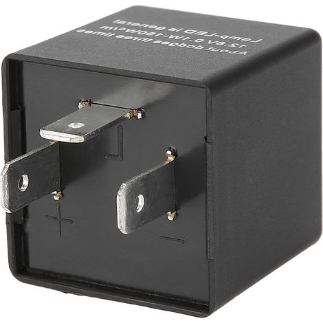 Relais clignotant 12V 3 broches réglable CF14KT pour clignotants LED voiture, feu indicateur, signal lumineux auto (1/5)
