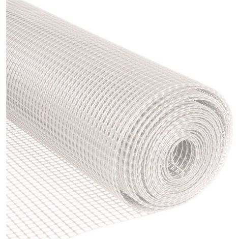 Maille plastique 10x10mm 1x5M Blanc