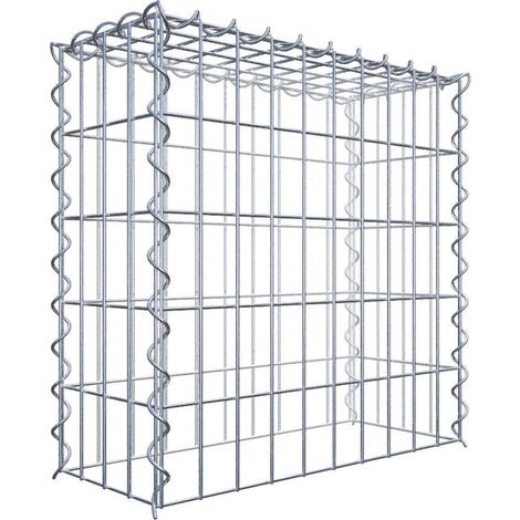 Gabiondeco - Gabion - Element de prolongation en hauteur 50 cm x 50 cm x 20 cm (L x H x P). maille 5 x 10 cm. Spirale. Attention : il manque une grille - Made in Germany (1/5)
