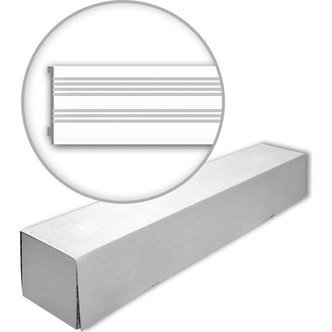 Profhome 653705-box 1 Scatola 16 pezzi Battiscopa Zoccolino design moderno  32 m