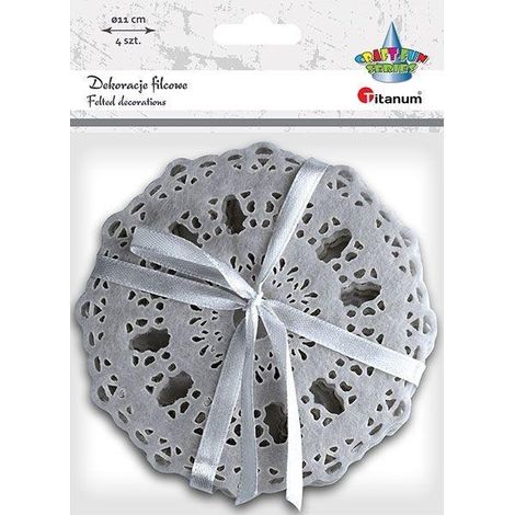 Feltrini traforati TITANUM grigi (4 pz.) - protezione per mobili e scrivanie