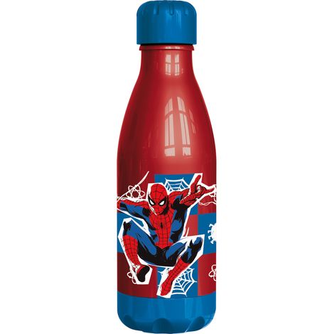 Marvel Borraccia rossa per bambini in plastica Spiderman Uomo Ragno 560 ml con tappo a vite (1/3)
