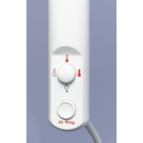 Zehnder – Résistance sèche-serviette 300W – Thermostat d'ambiance – IP44 – Câble 2 fils 1,20m – Té de branchement pour robinet