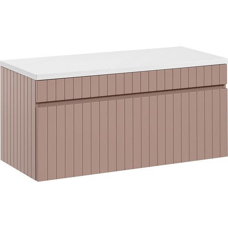 Waschtischunterschrank 100.4cm Zelie mit 1 Schublade, Rose (1/5)