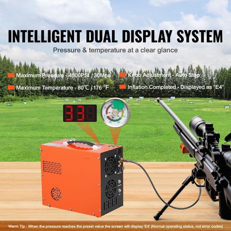 Compresseur PCP portable 4500PSI/30Mpa pour carabine PCP et paintball, refroidissement eau et ventilateur, arrêt auto, 12V/230V, bouteille plongée (1/5)