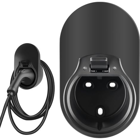Support de chargeur, chargeur de type 2, support mural, support de câble, organisateur de câble EV, support mural pour voiture électrique, compatible avec les prises de charge conformes à l'UE pour (1/5)