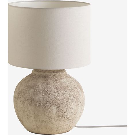 Lampada da tavolo Aloia in lino e terracotta SKLUM            