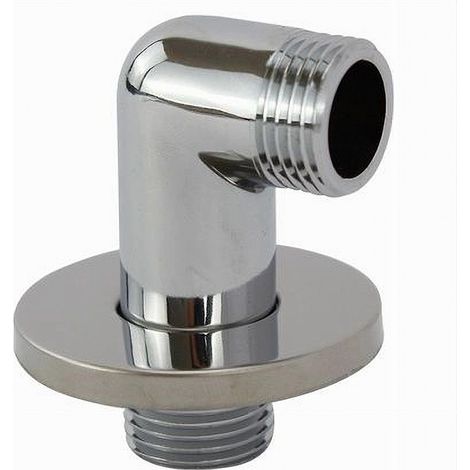 Cleafe - Presa Acqua Curva In Ottone Cromato Per Saliscendi Supporto Per Doccia 59511 - (1/2)