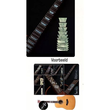 Sticker touche de guitare - Effet chrome - Décoration et personnalisation de guitare - Autocollant (1/4)