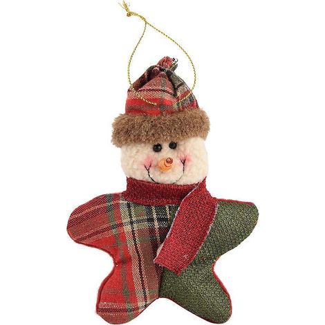 Décoration de Noël suspendue : Père Noël, bonhomme de neige, renne (bonhomme de neige) (1/4)